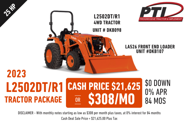 2023 Kubota L2502DT/R1 Package Deal