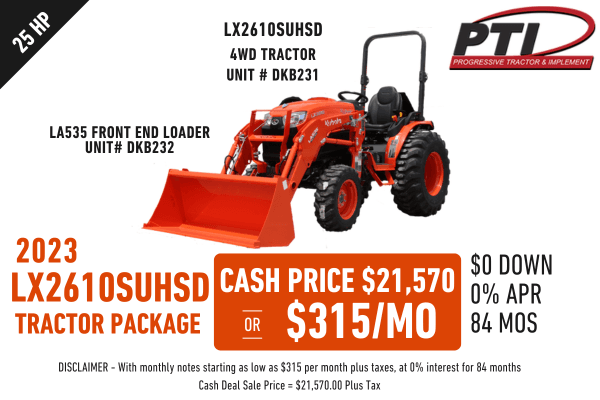 2023 Kubota LX2610SUHSD Package Deal
